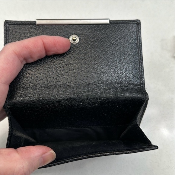 EUC Gucci Monogram Double Snap Wallet Black - Picture 7 of 7